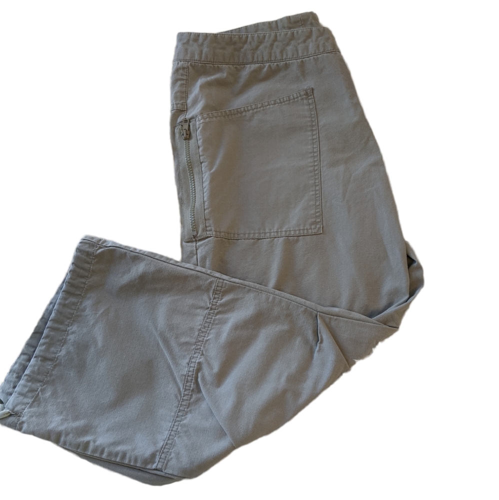 Delia's Juniors Gray Capri Wide Leg Cargo Utility Pants Size 11